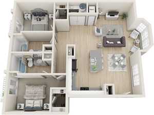 Two  Bedroom / Two Bath*